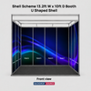 Graphismes pour stand d'exposition (structure modulaire) de 4 m de large x 3 m de profondeur 