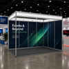Graphismes pour stand d'exposition (structure modulaire) de 4 m de large x 3 m de profondeur 