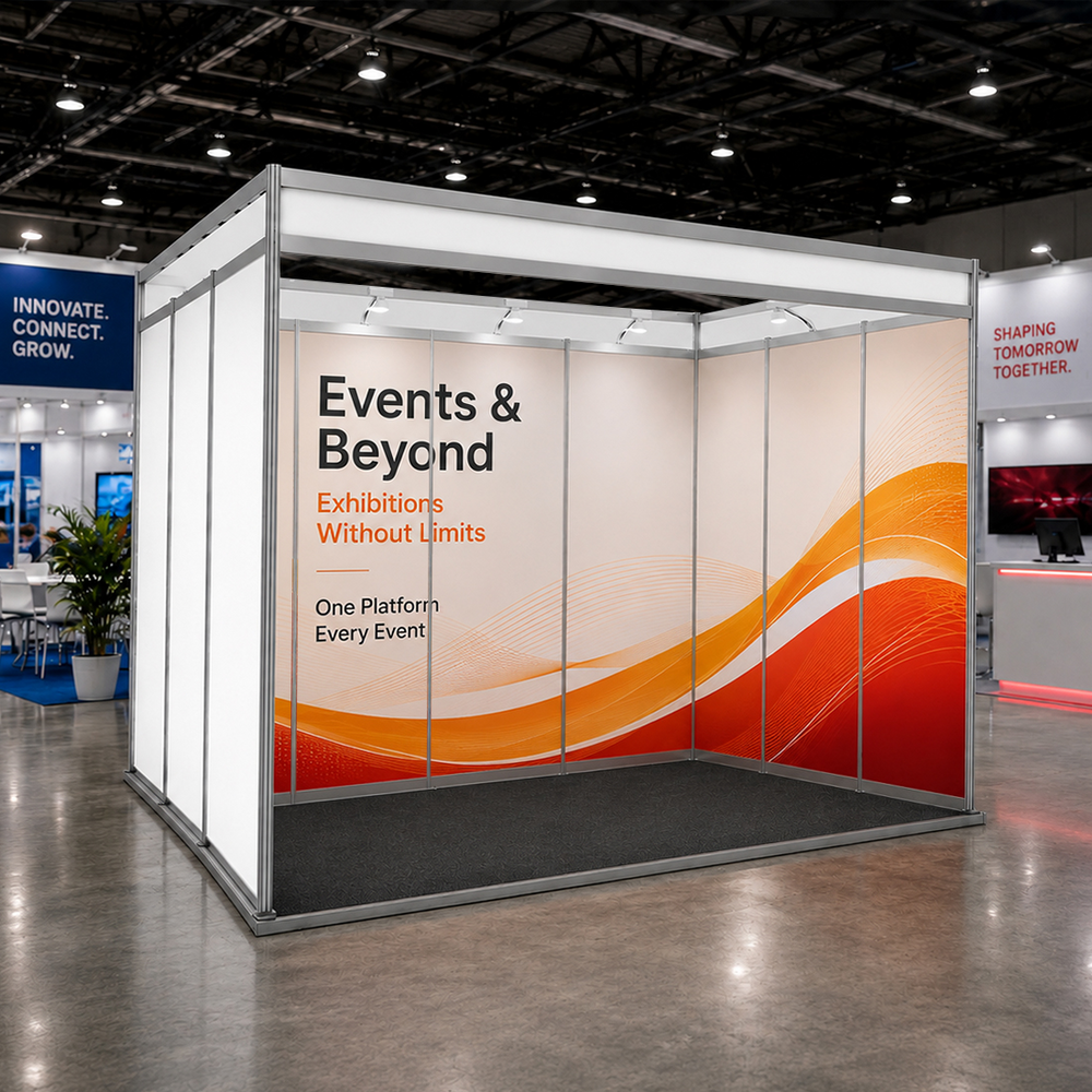 Shell Scheme Exhibition Graphics for 13.2ft Wide x 10ft Depth Booth