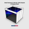 Graphismes pour stand d'exposition (structure modulaire) de 4 m de large x 3 m de profondeur 