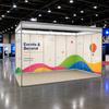 Graphismes pour stand d'exposition (structure modulaire) de 5 m de large x 3 m de profondeur 