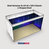Graphismes pour stand d'exposition (structure modulaire) de 5 m de large x 3 m de profondeur 