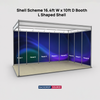 Graphismes pour stand d'exposition (structure modulaire) de 5 m de large x 3 m de profondeur 