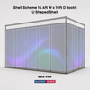 Graphismes pour stand d'exposition (structure modulaire) de 5 m de large x 3 m de profondeur 