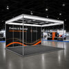 Conception graphique modulaire pour un stand de 6 m de large x 3 m de profondeur 