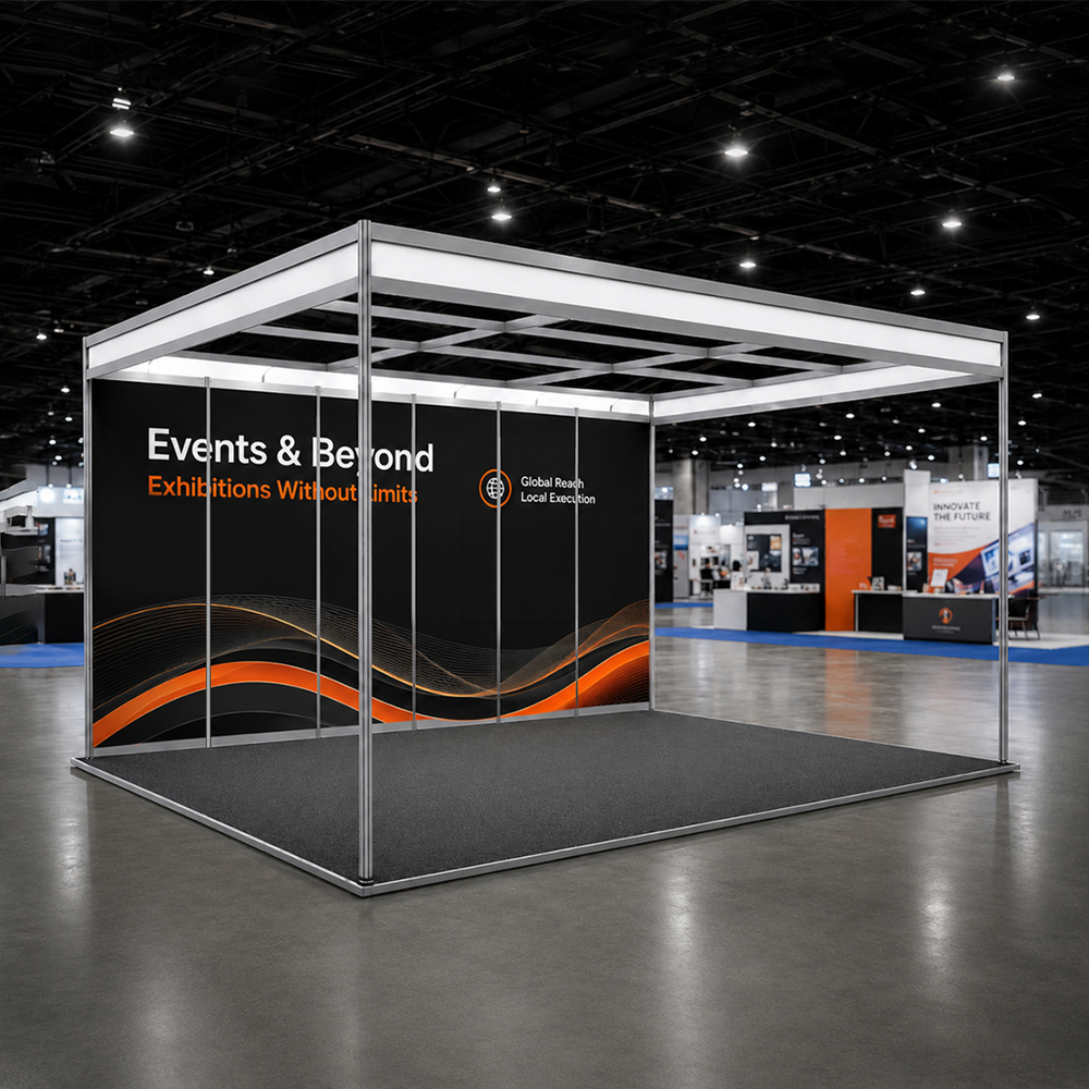 Shell scheme Exhibition Graphics for 20ft Wide x 10ft Depth Booth