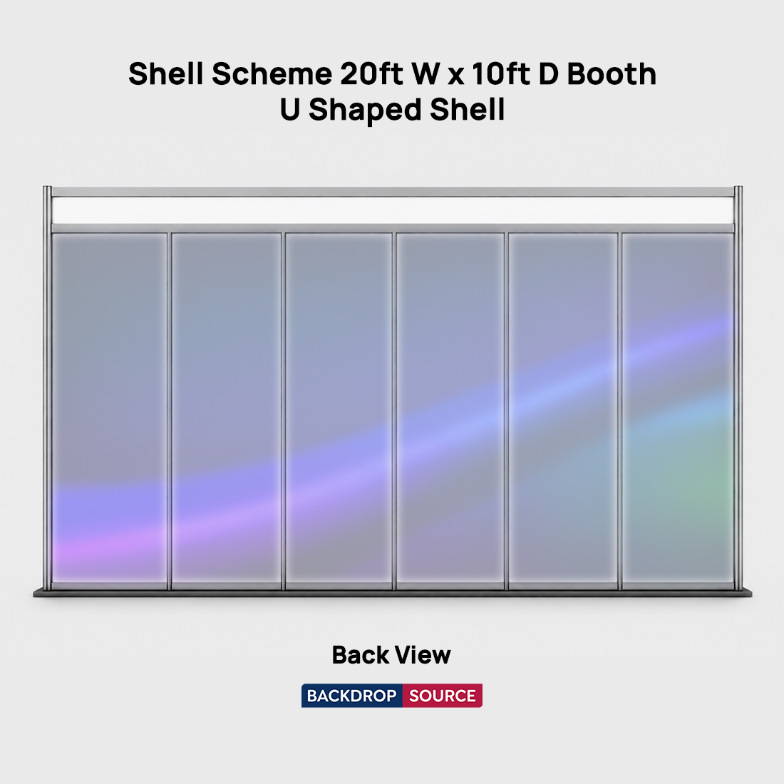 Conception graphique modulaire pour un stand de 6 m de large x 3 m de profondeur 