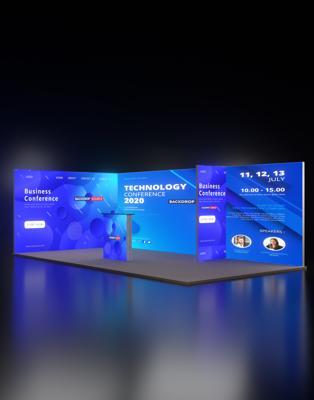 Modular Light Box Display SEG Modular Lightbox Display Kit - Model 5 | LED Trade Show Display ...