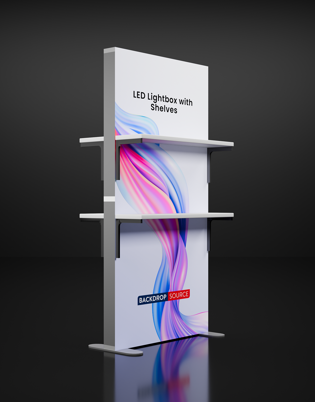 LED light box with Shelves