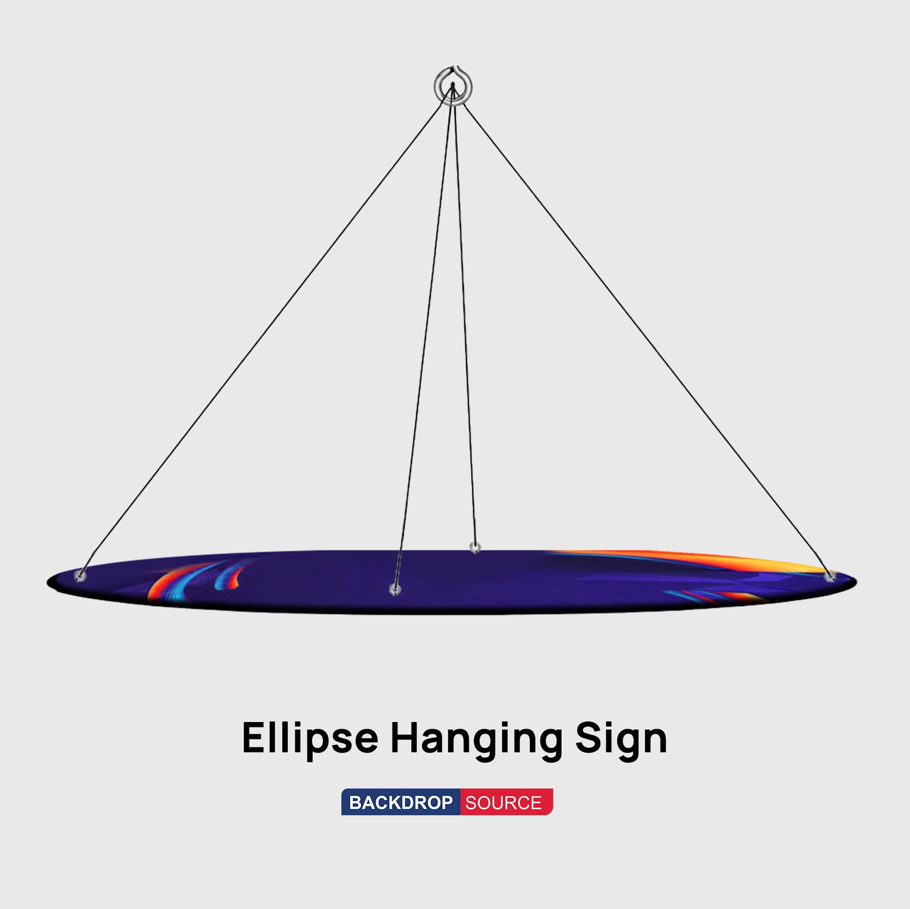 Sky Tube Hanging Banner - Ellipse Face Down