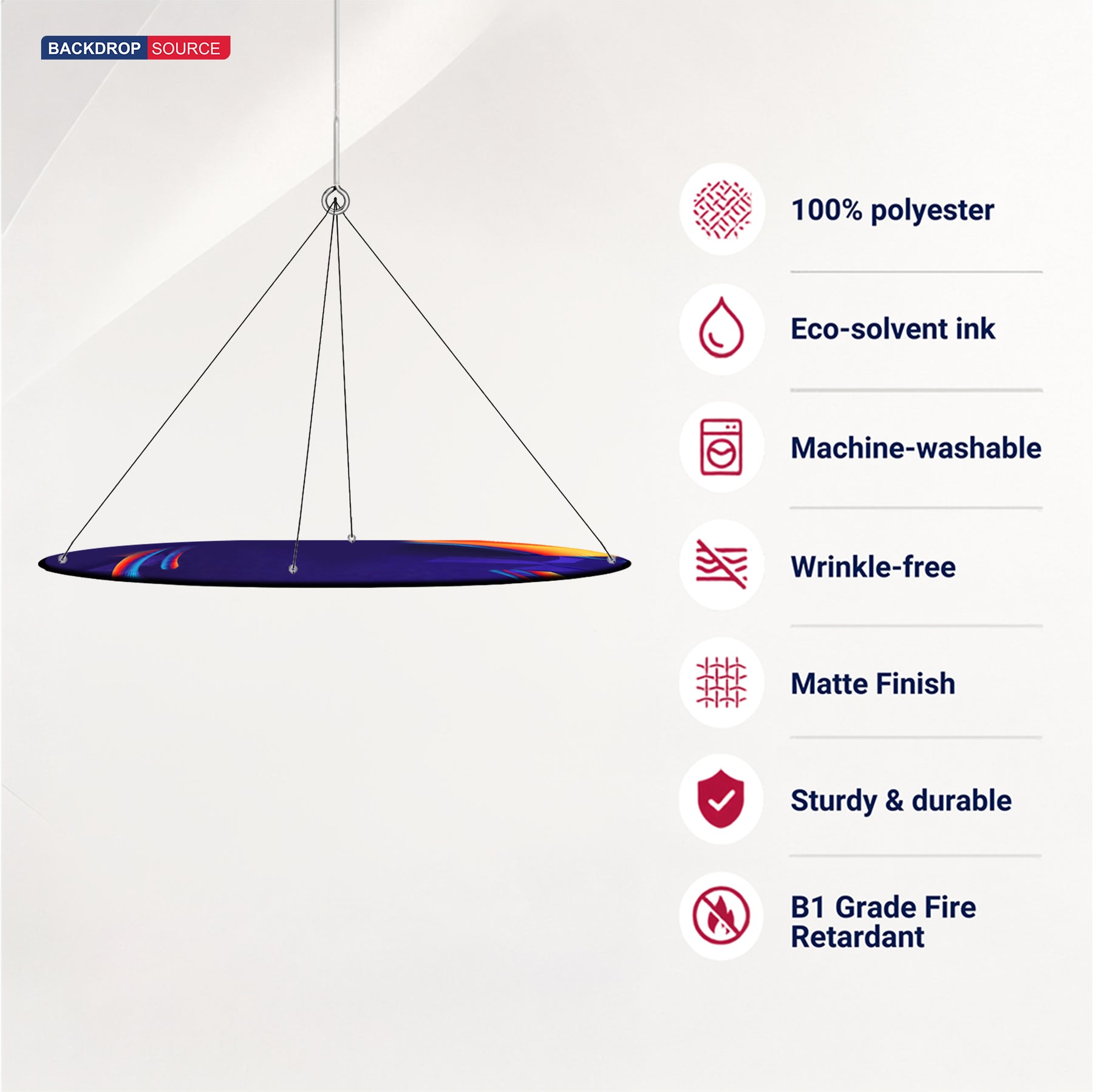 Sky Tube Hanging Banner - Ellipse Face Down