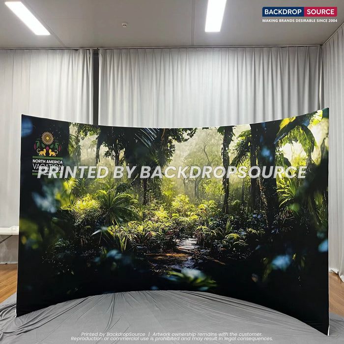 Curve Tension Media Wall