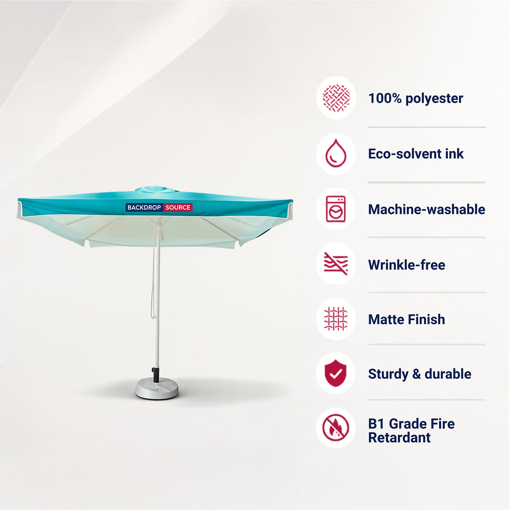 Parasols carrés avec lambrequins – 3 m x 3 m 