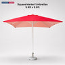 Square Market Umbrellas – 9.8ft x 9.8ft