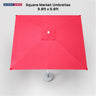 Square Market Umbrellas – 9.8ft x 9.8ft