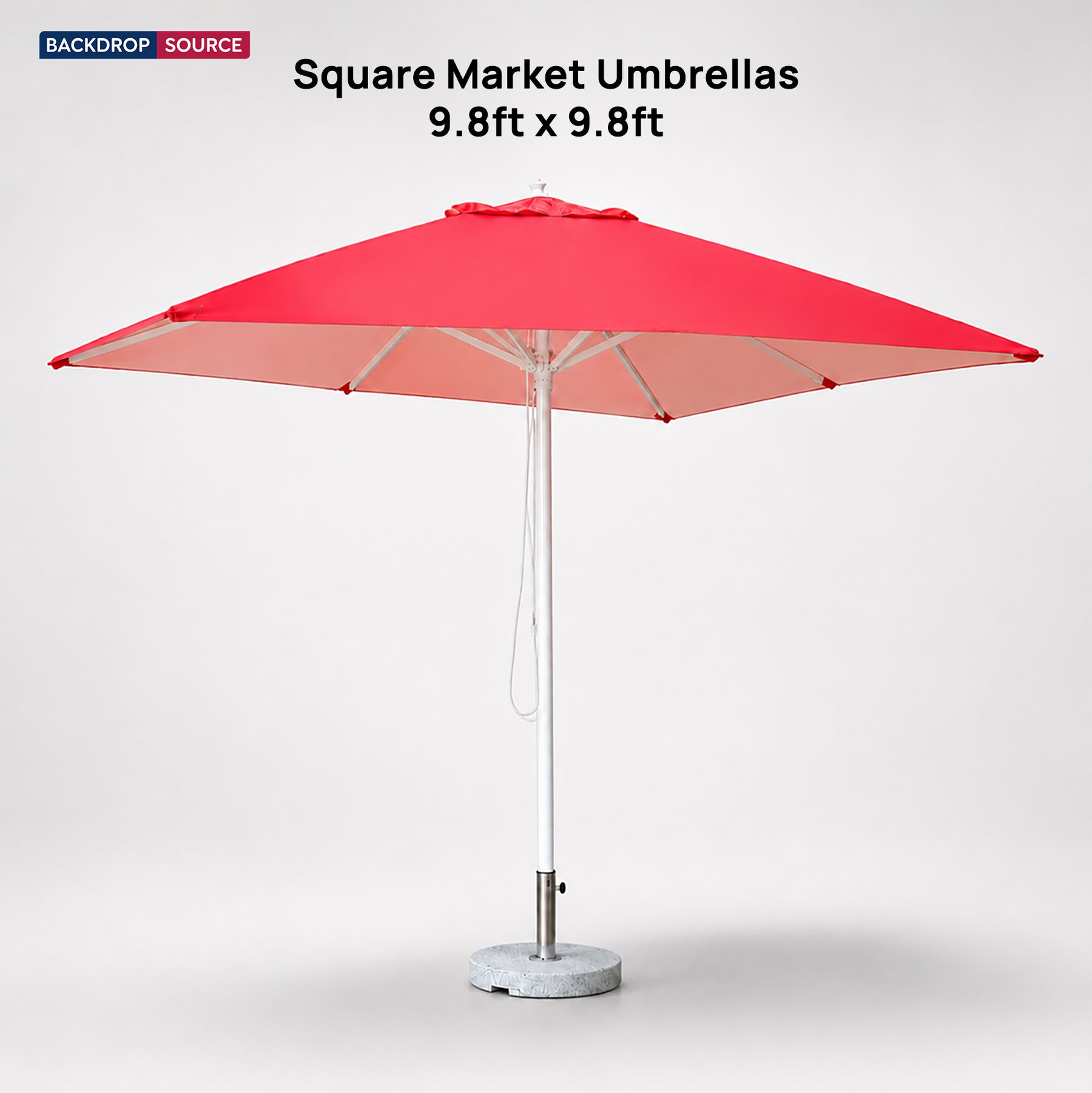 Square Market Umbrellas – 9.8ft x 9.8ft