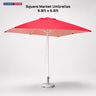 Square Market Umbrellas – 9.8ft x 9.8ft