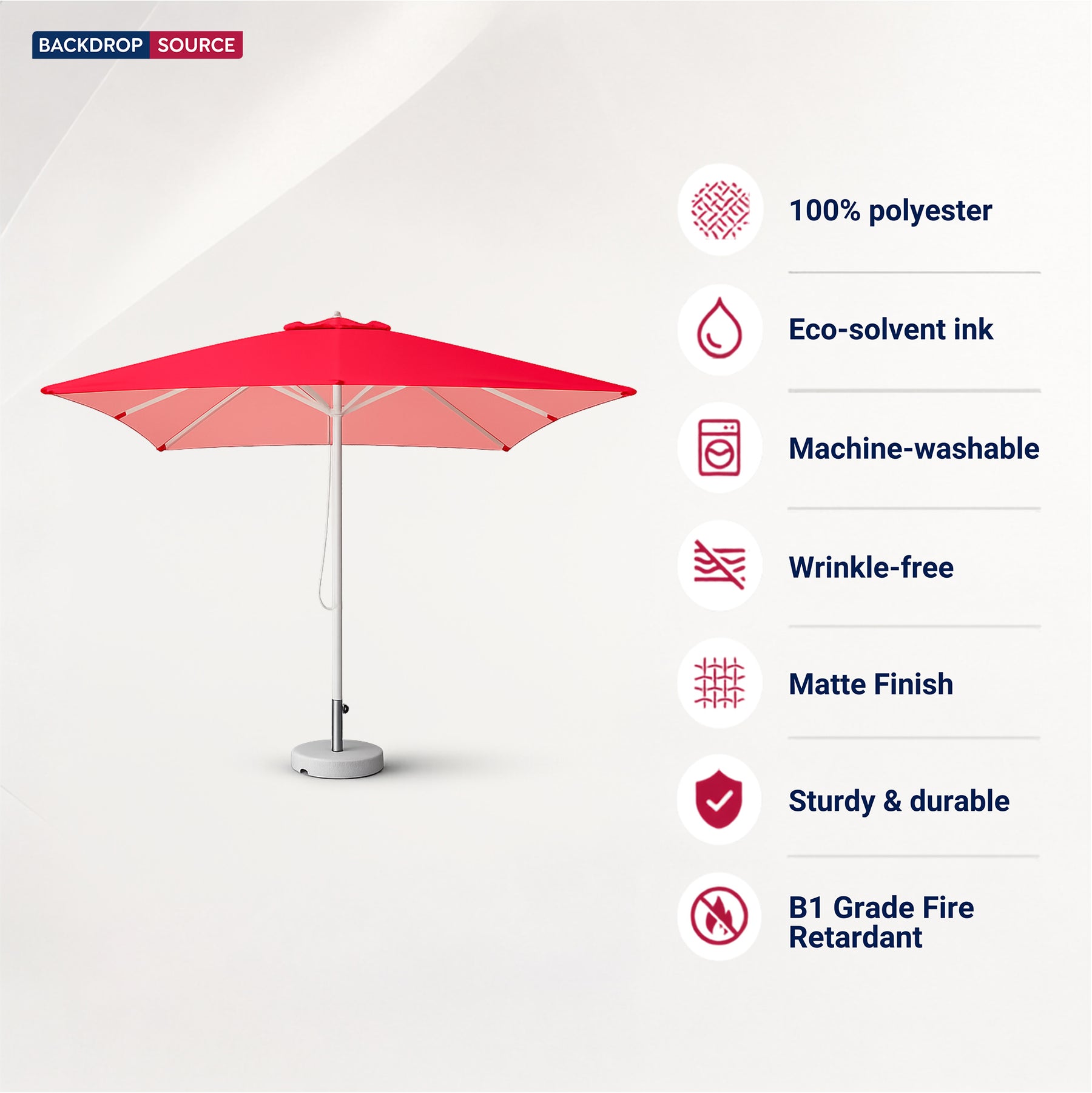 Square Market Umbrellas – 9.8ft x 9.8ft