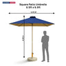 Parasol carré pour terrasse – 1,98 m x 1,98 m 