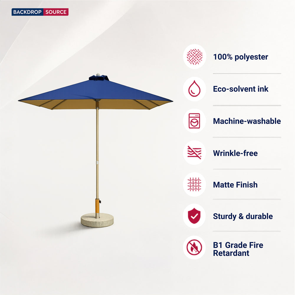 Parasol carré pour terrasse – 1,98 m x 1,98 m 