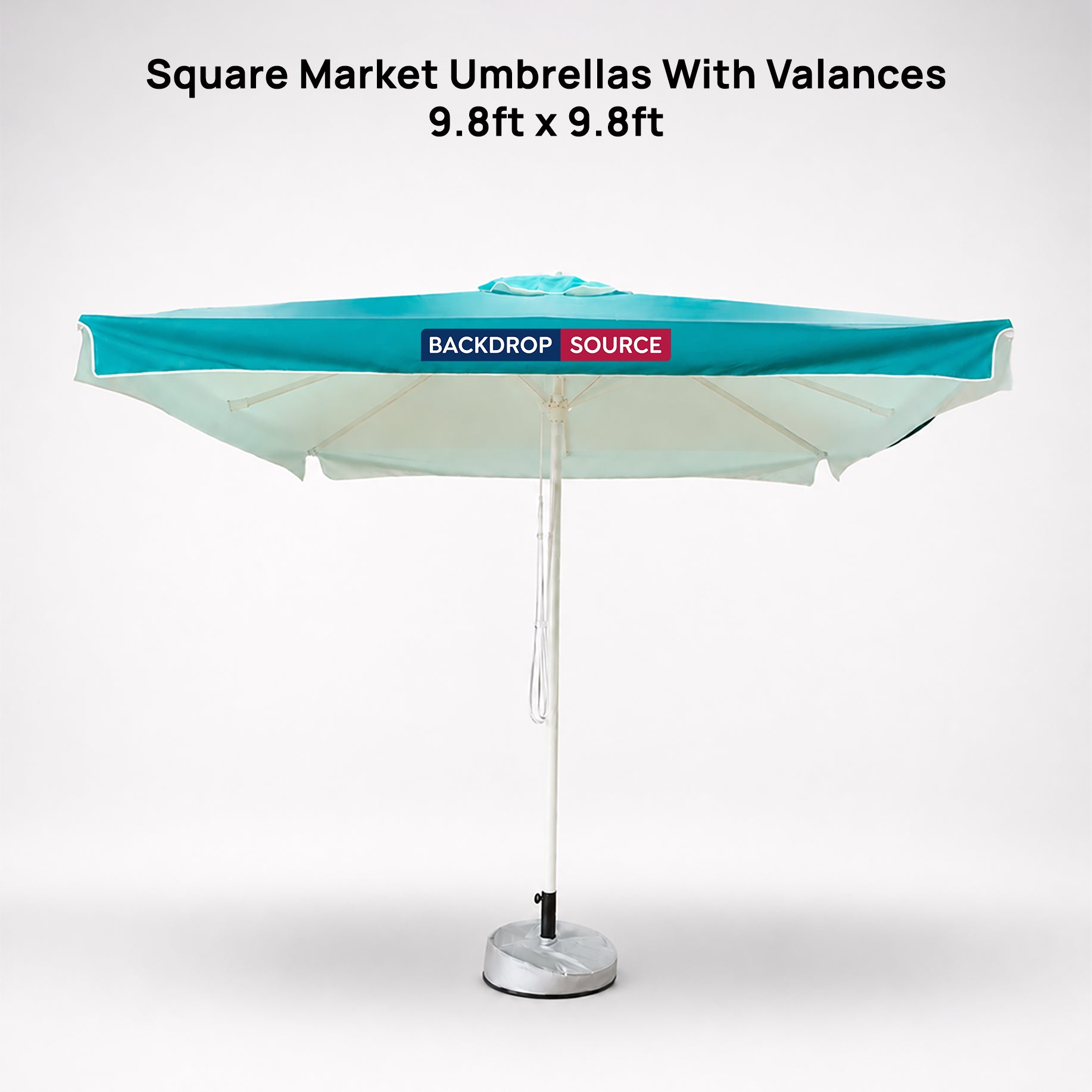 Parasols carrés avec lambrequins – 3 m x 3 m 