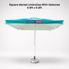 Parasols carrés avec lambrequins – 3 m x 3 m 