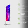 Straight Feather Fabric Flag