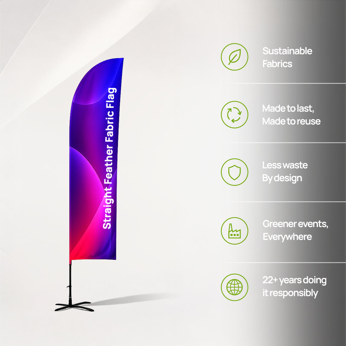 Straight Feather Flag with Uni-Fit Pole