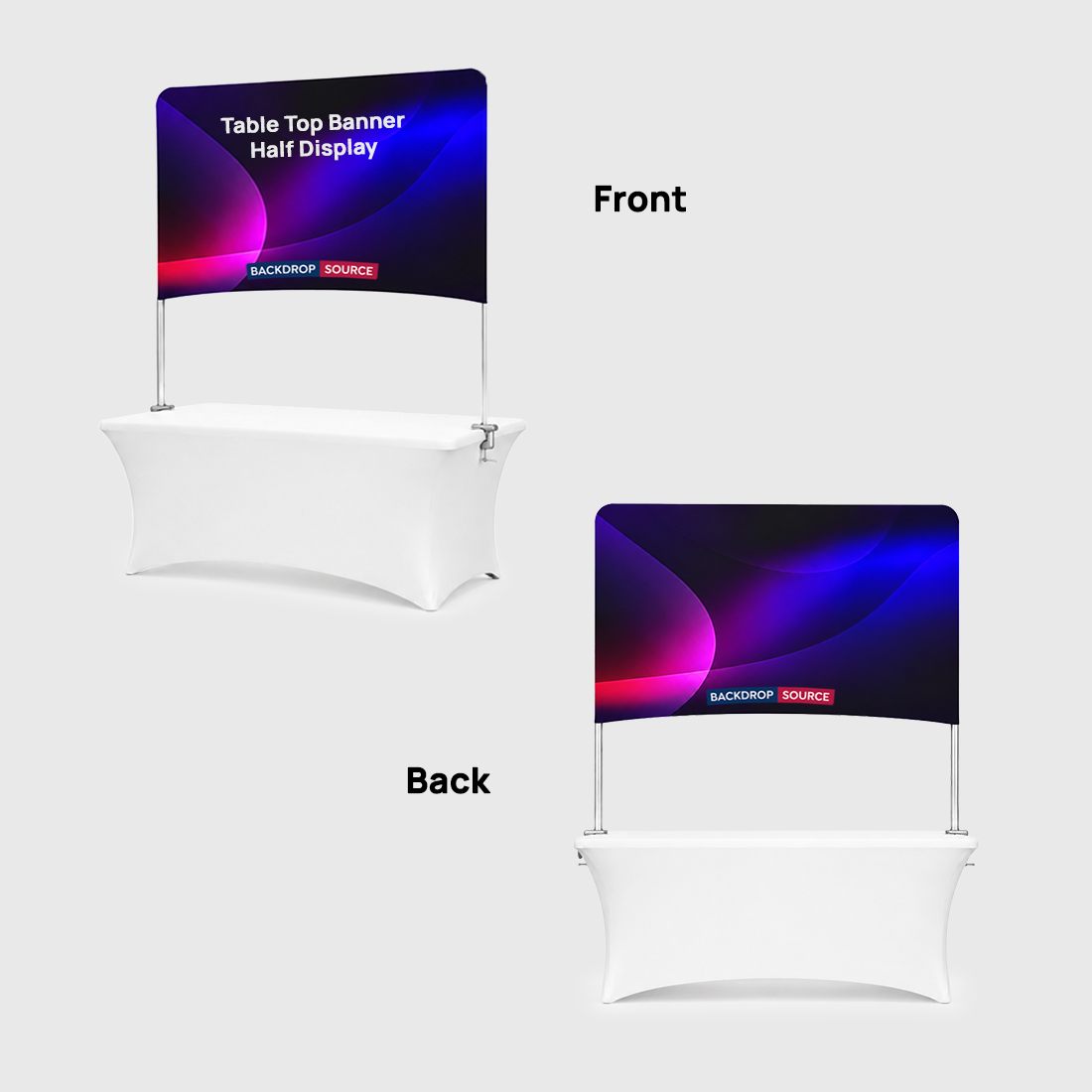 Bannière de table - Demi-affichage 