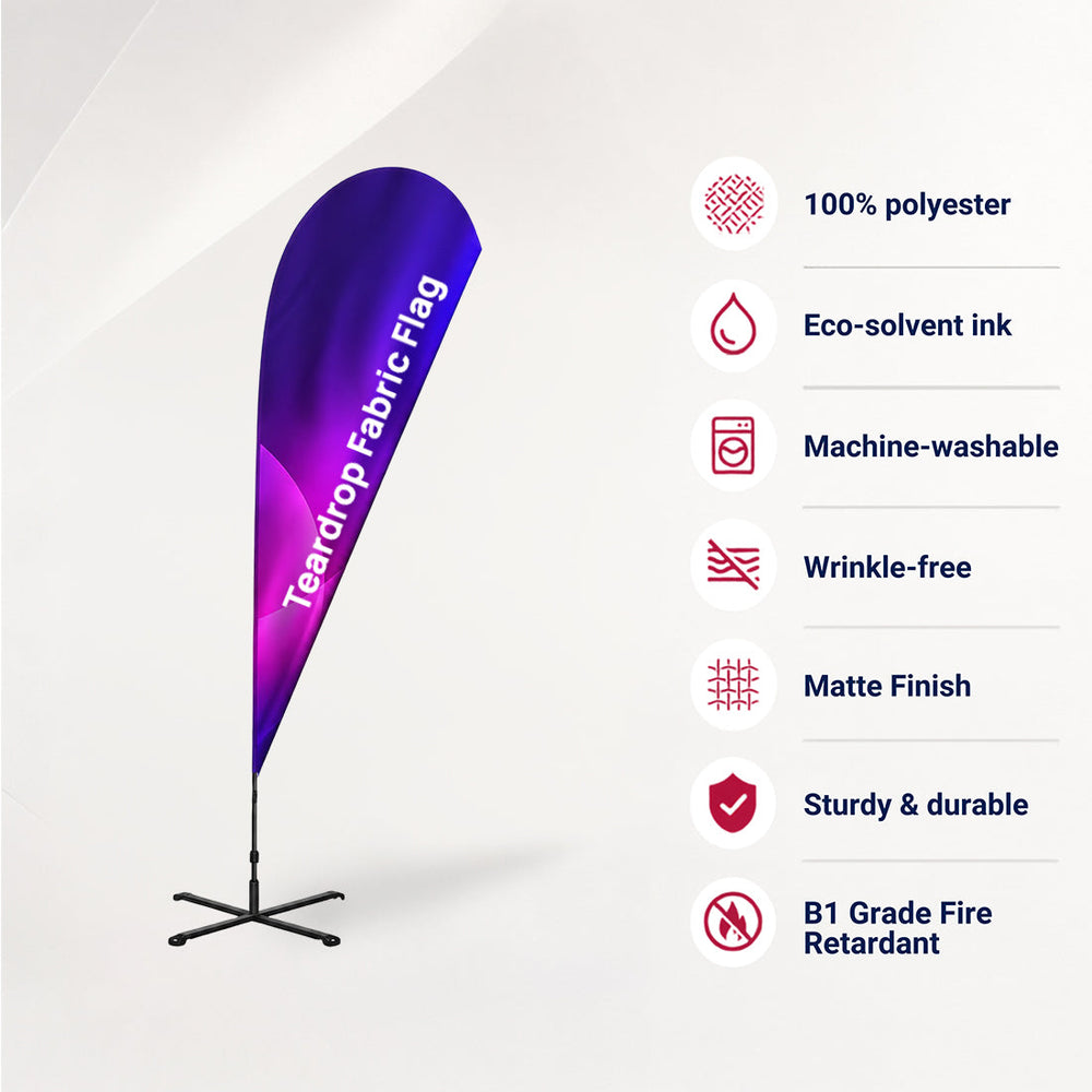 Teardrop Feather Flag with Uni-Fit Pole