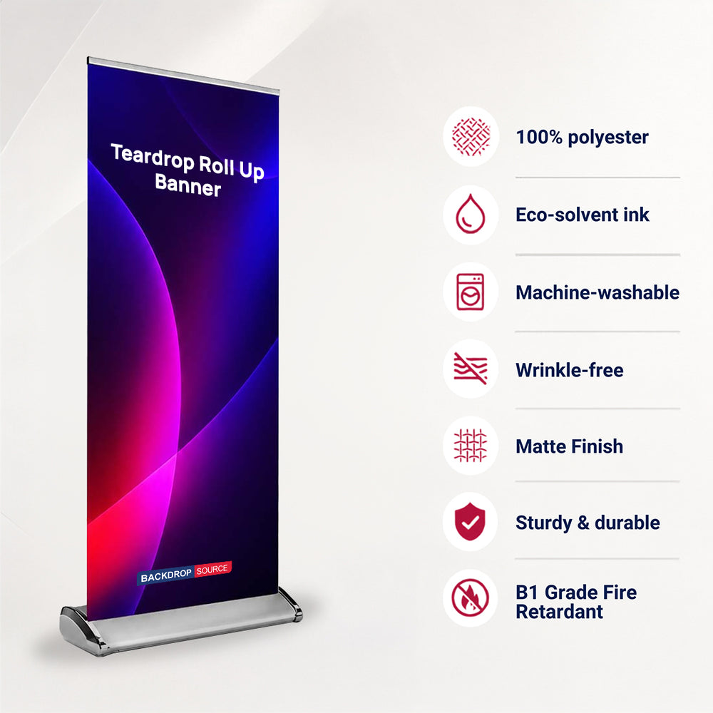 Teardrop Fabric Roll Up Banner