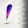 Duplex Printing Teardrop Flag with Uni-Fit Pole