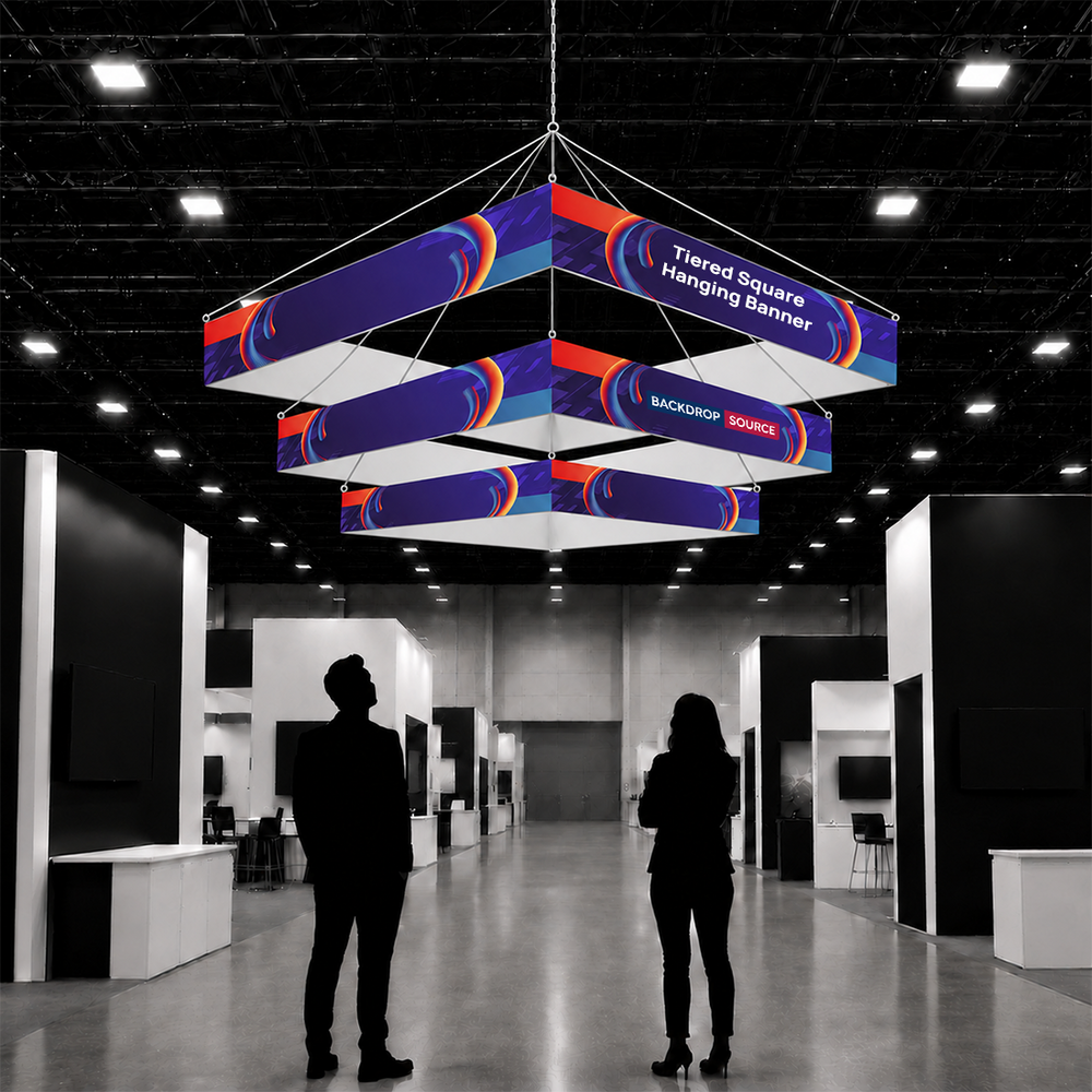 Tiered Square Hanging Banner