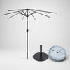 Parasols de terrasse inclinables avec lambrequins (structure en fer) – 2,7 m x 2,7 m 