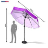 Parasols de terrasse inclinables avec lambrequins (structure en fer) – 2,7 m x 2,7 m 
