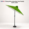 Parasols de terrasse inclinables (structure en fer) – 2,7 m x 2,7 m 