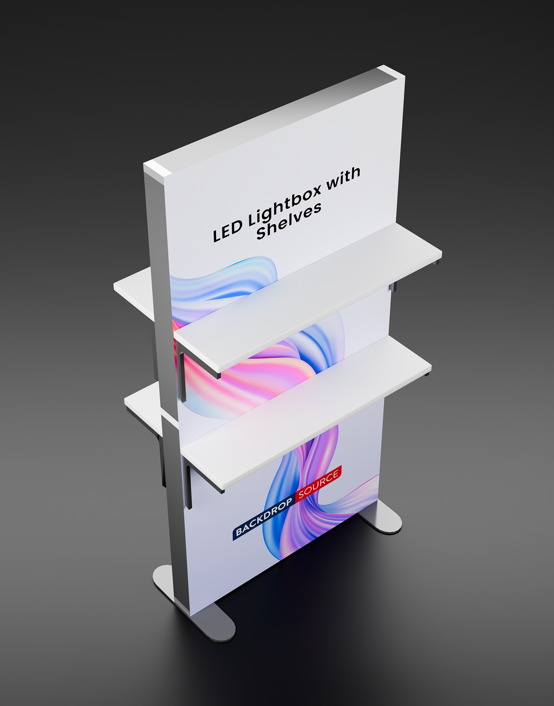 LED light box with Shelves