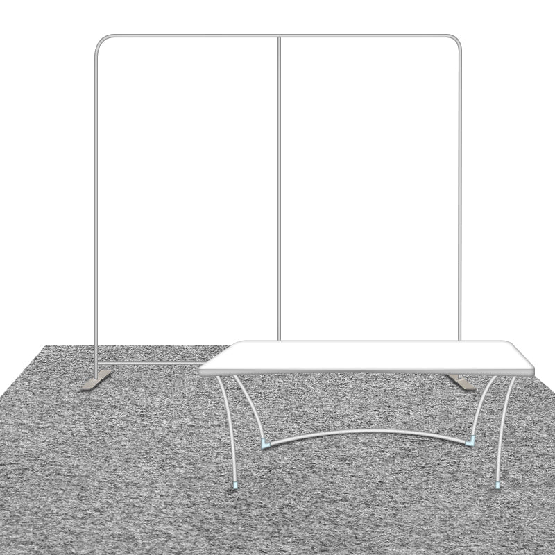 Compact 10x10 Booth Kit with Backwall and Table Cover