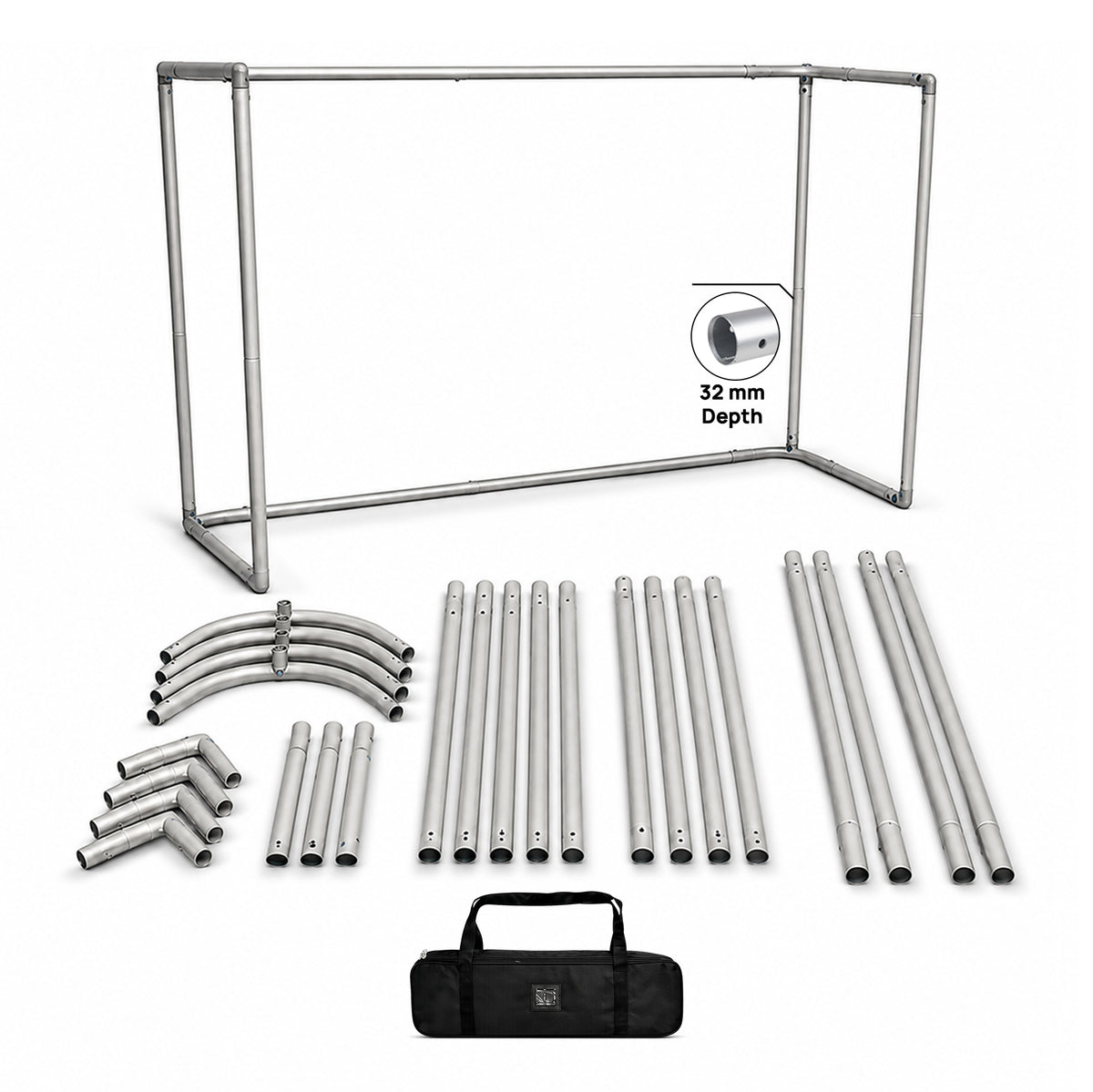 Cabine photo large en forme de U 