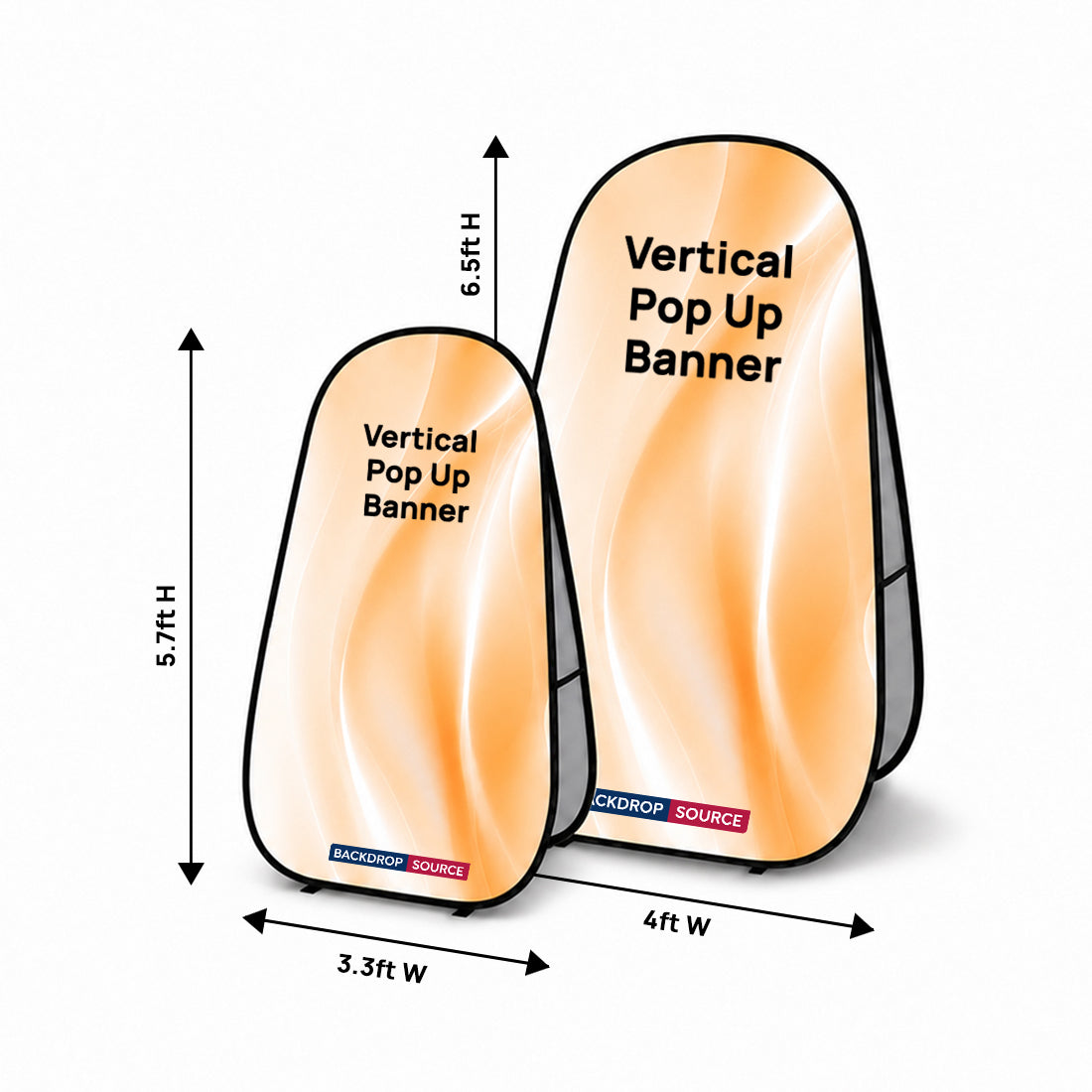 Bannières verticales dépliables (impression recto verso) 