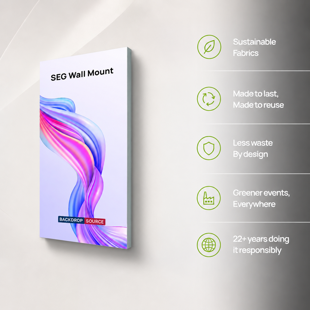Wall-Mounted SEG Fabric display - 0.8