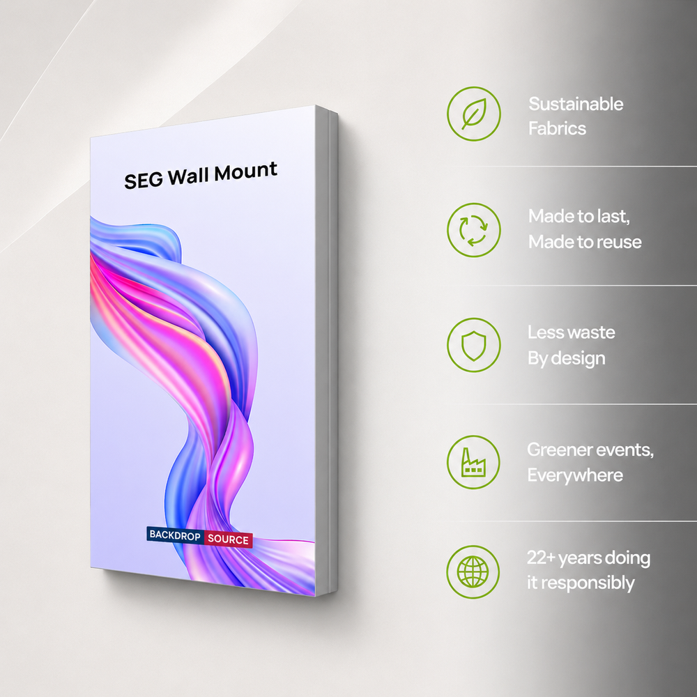 Wall-Mounted SEG Fabric display - 3.15" Depth