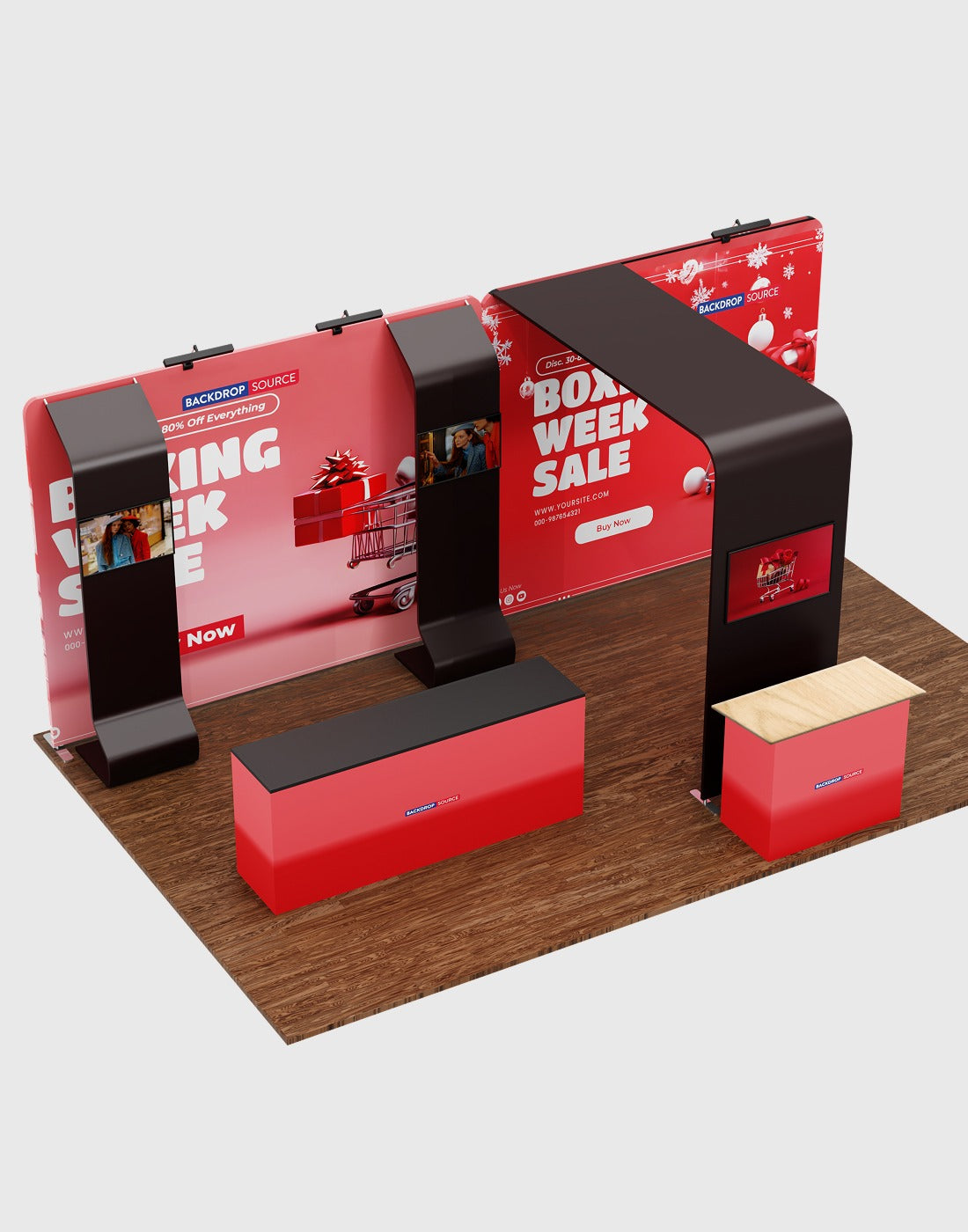 Portable Exhibit Display 20ft x 10ft - Model 20