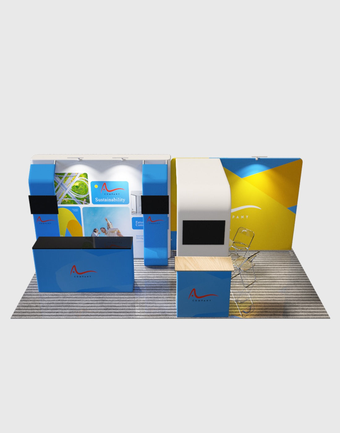 Portable Exhibit Display 20ft x 10ft - Model 20