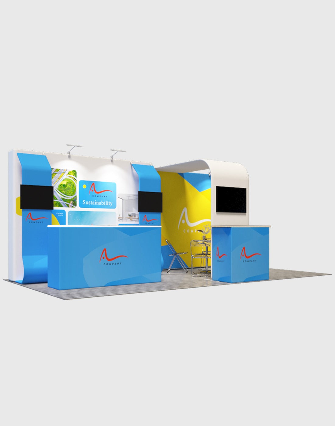 Portable Exhibit Display 20ft x 10ft - Model 20