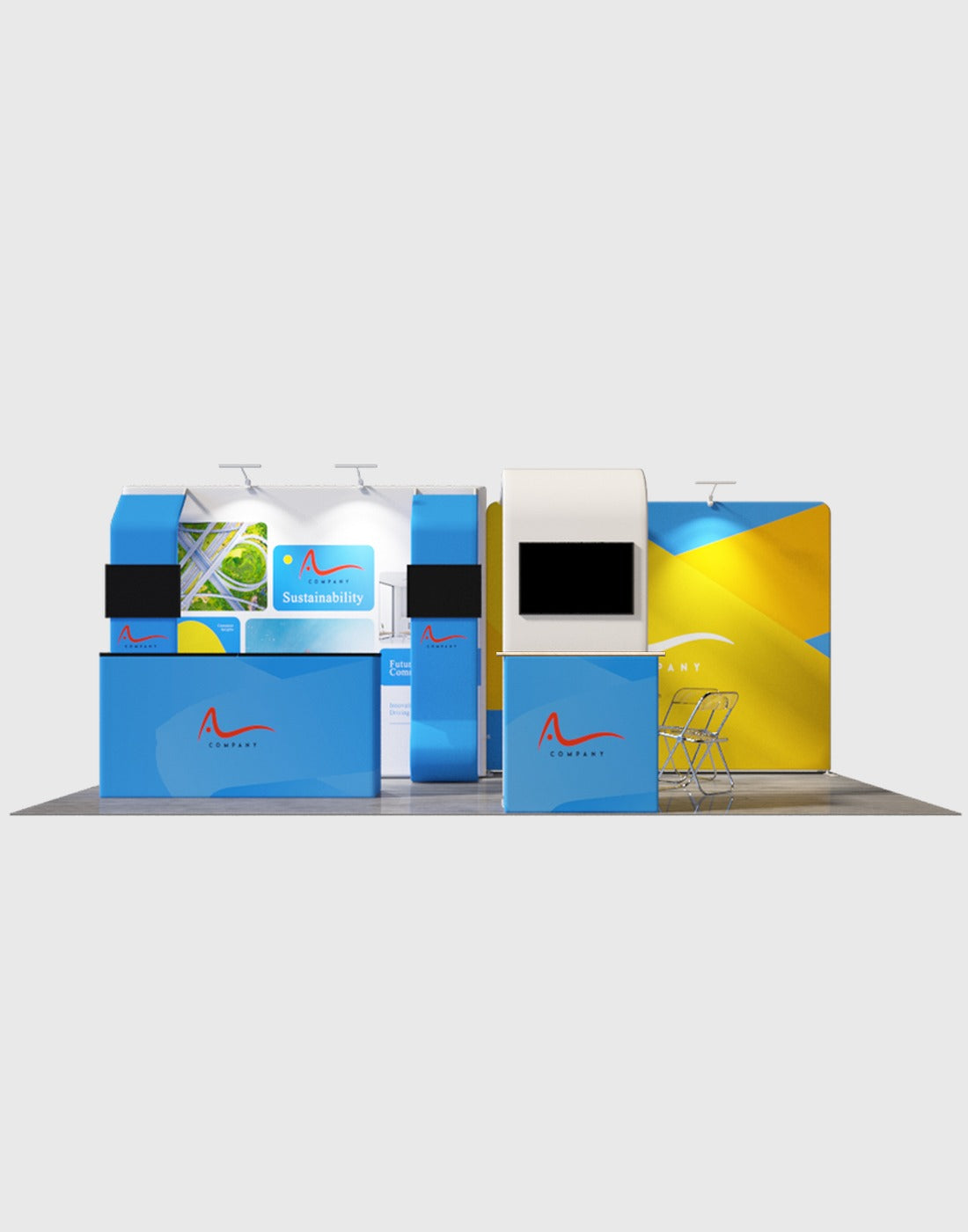 Portable Exhibit Display 20ft x 10ft - Model 20