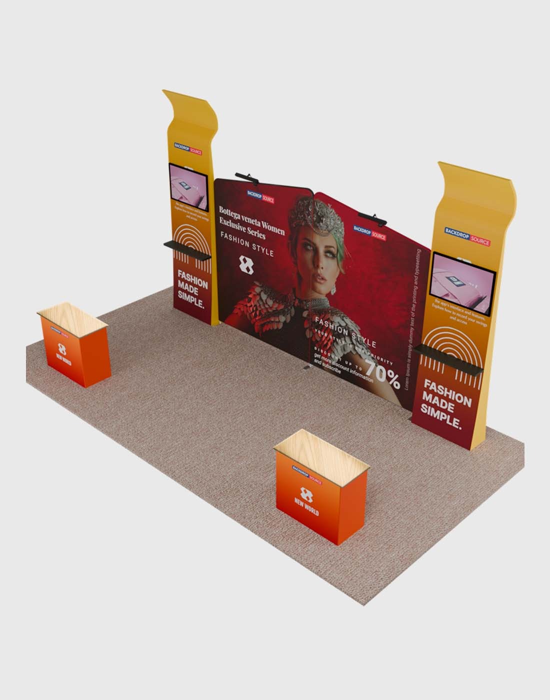 Portable Exhibit Display 20ft x 10ft - Model 22