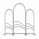 Arch Backdrop with Plinth Sets & Party Stands