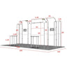 Magnetic Fabric Banner Stand Exhibition Kit with Curved TV Stands & Pop-Up Booths - frame dimensions