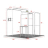 Magnetic Fabric Banner Stand & L-Shaped Display Exhibition Kit with Pop-Up Booth - frame dimensions